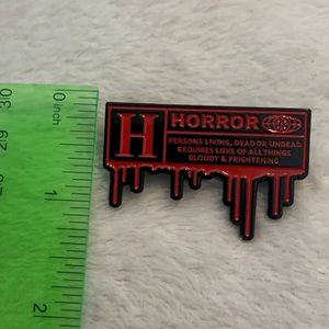 Rated horror moving rating lapel pin